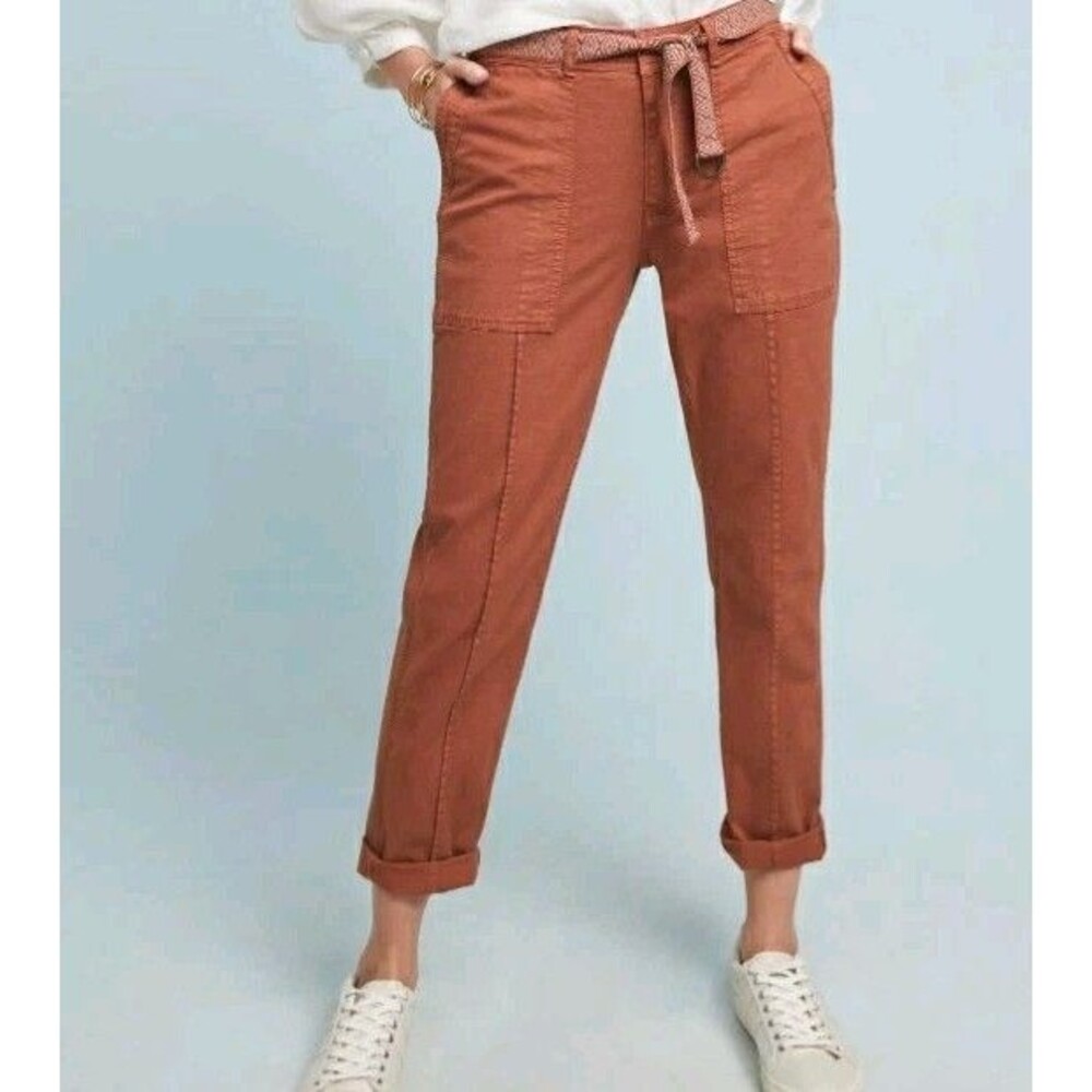 Anthropologie The Wanderer Utility Cargo Pants Clay Terra Cotta Color Size 26